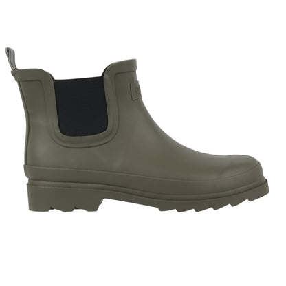 Olive - Front - Gelert Womens-Ladies Low Heel Wellington Boots