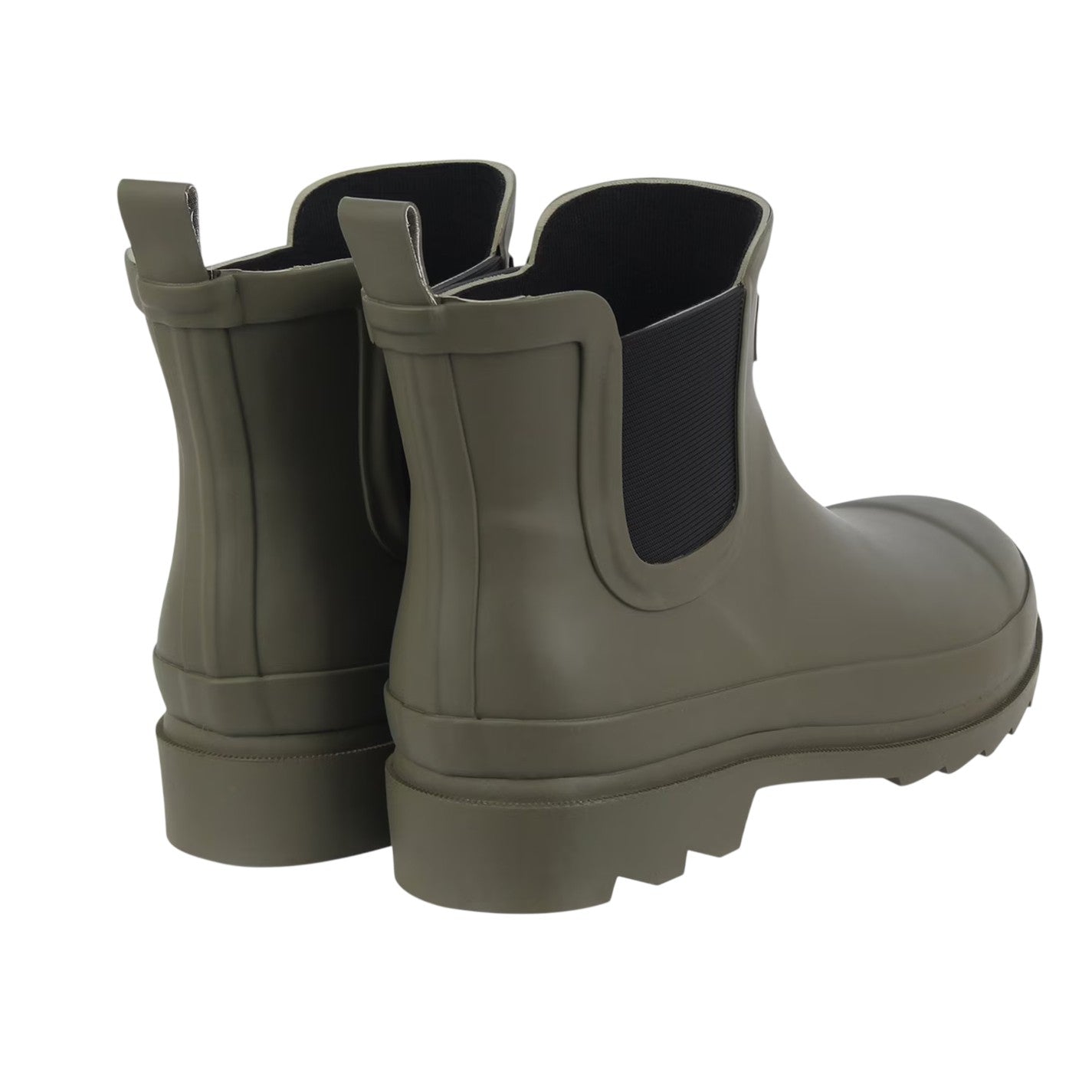 Olive - Back - Gelert Womens-Ladies Low Heel Wellington Boots