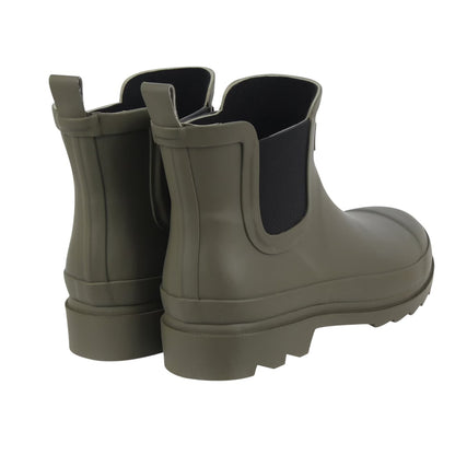 Olive - Back - Gelert Womens-Ladies Low Heel Wellington Boots
