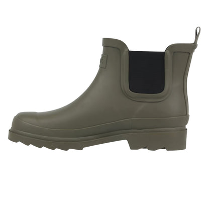 Olive - Side - Gelert Womens-Ladies Low Heel Wellington Boots