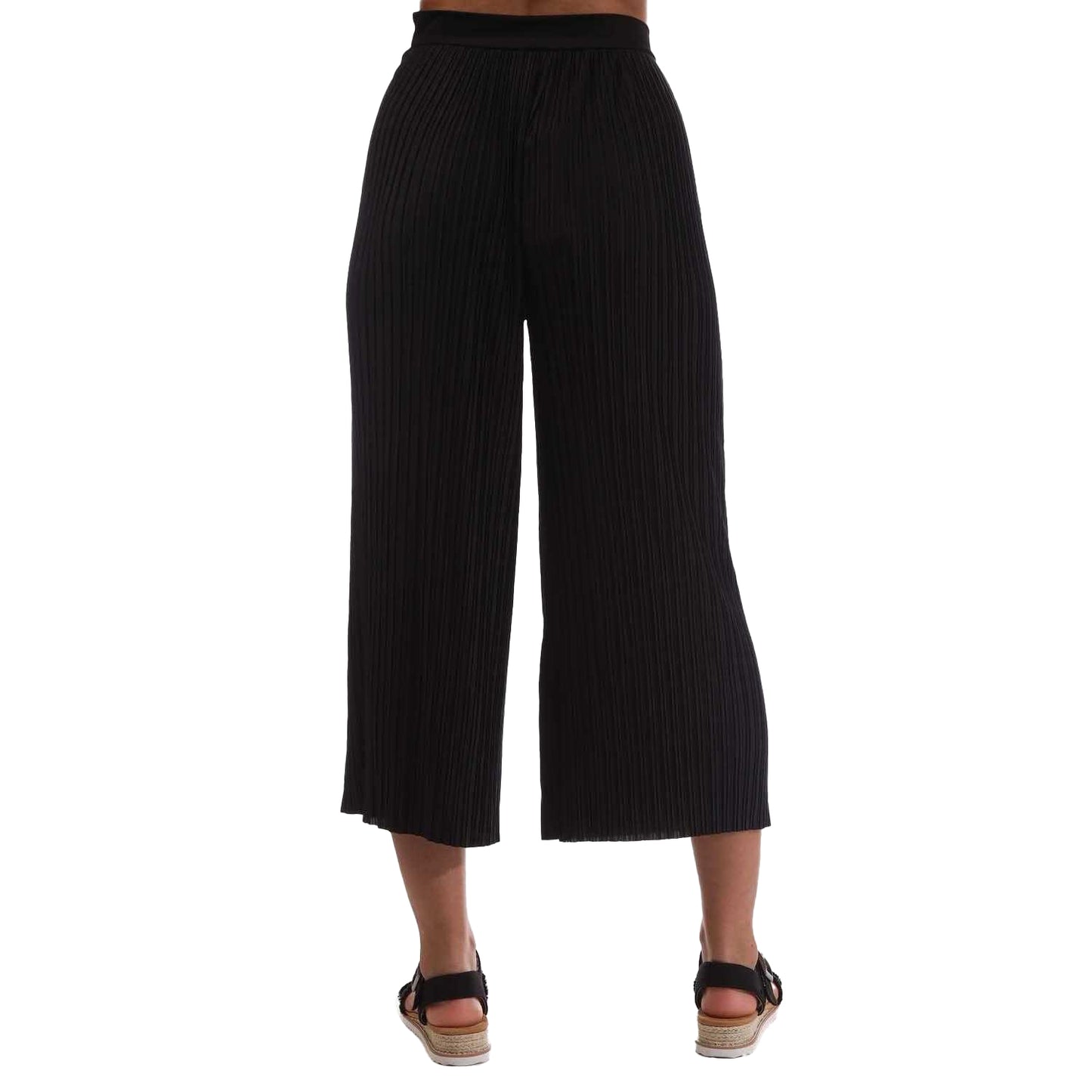 Black - Back - Hugo Womens-Ladies Etamaia Plisse Trousers