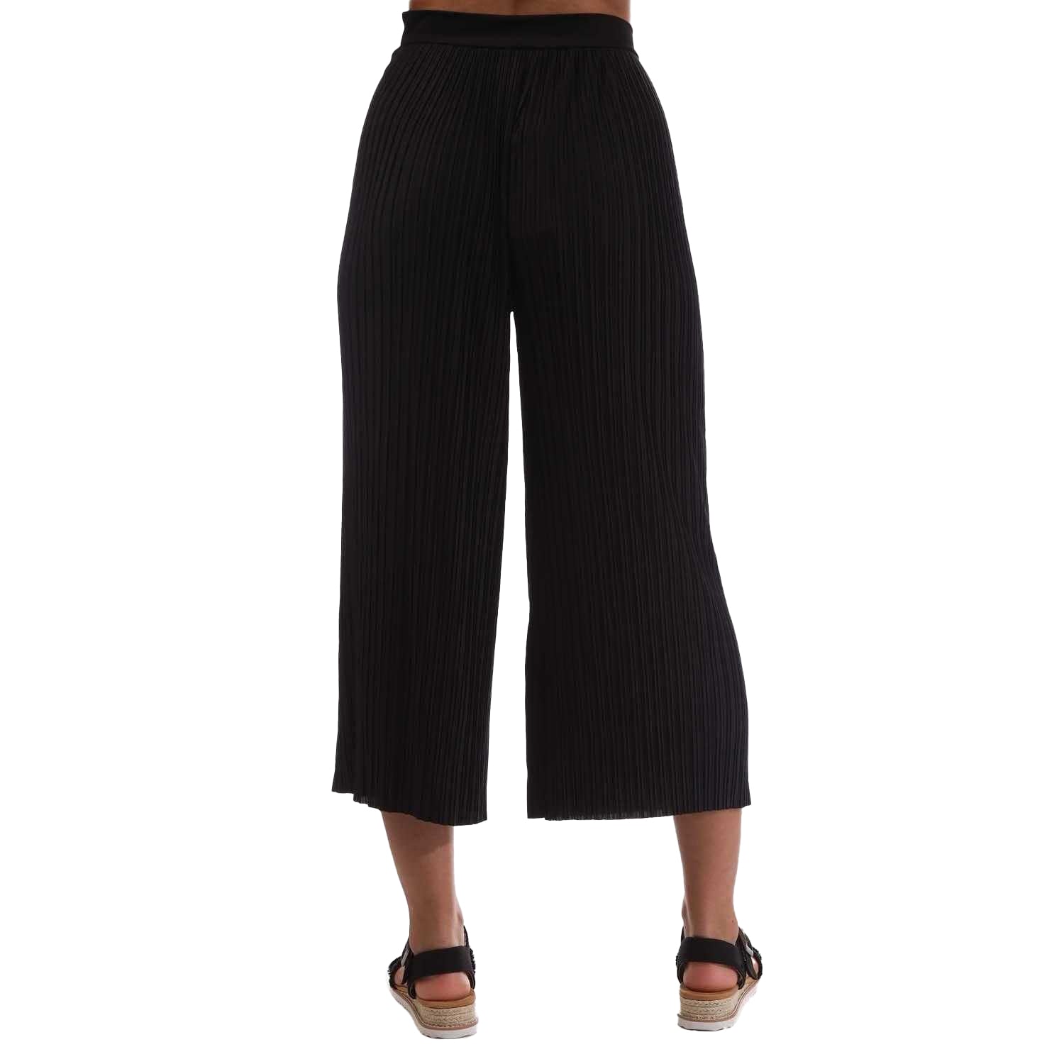 Black - Back - Hugo Womens-Ladies Etamaia Plisse Trousers