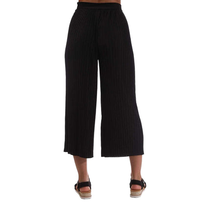 Black - Back - Hugo Womens-Ladies Etamaia Plisse Trousers