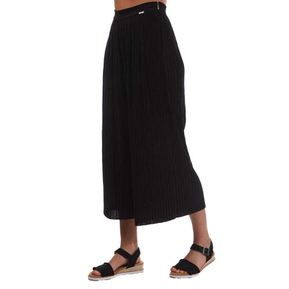 Black - Side - Hugo Womens-Ladies Etamaia Plisse Trousers