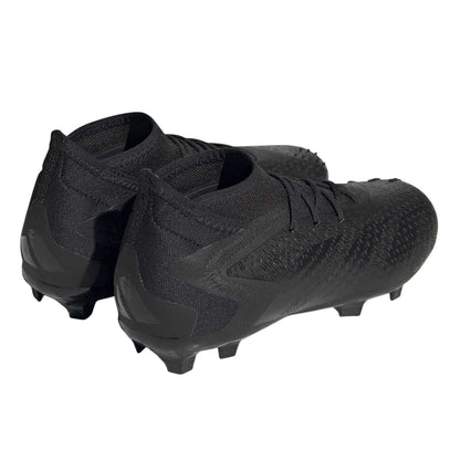 Black - Back - Adidas Childrens-Kids Predator Firm Ground Football Boots