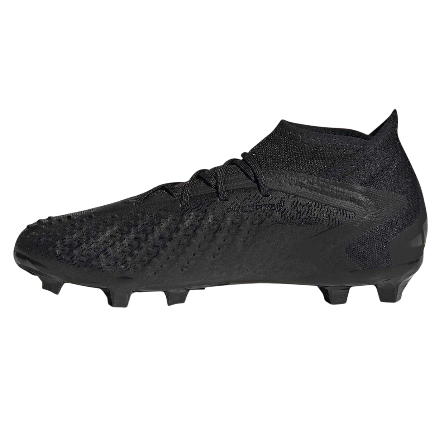 Black - Side - Adidas Childrens-Kids Predator Firm Ground Football Boots