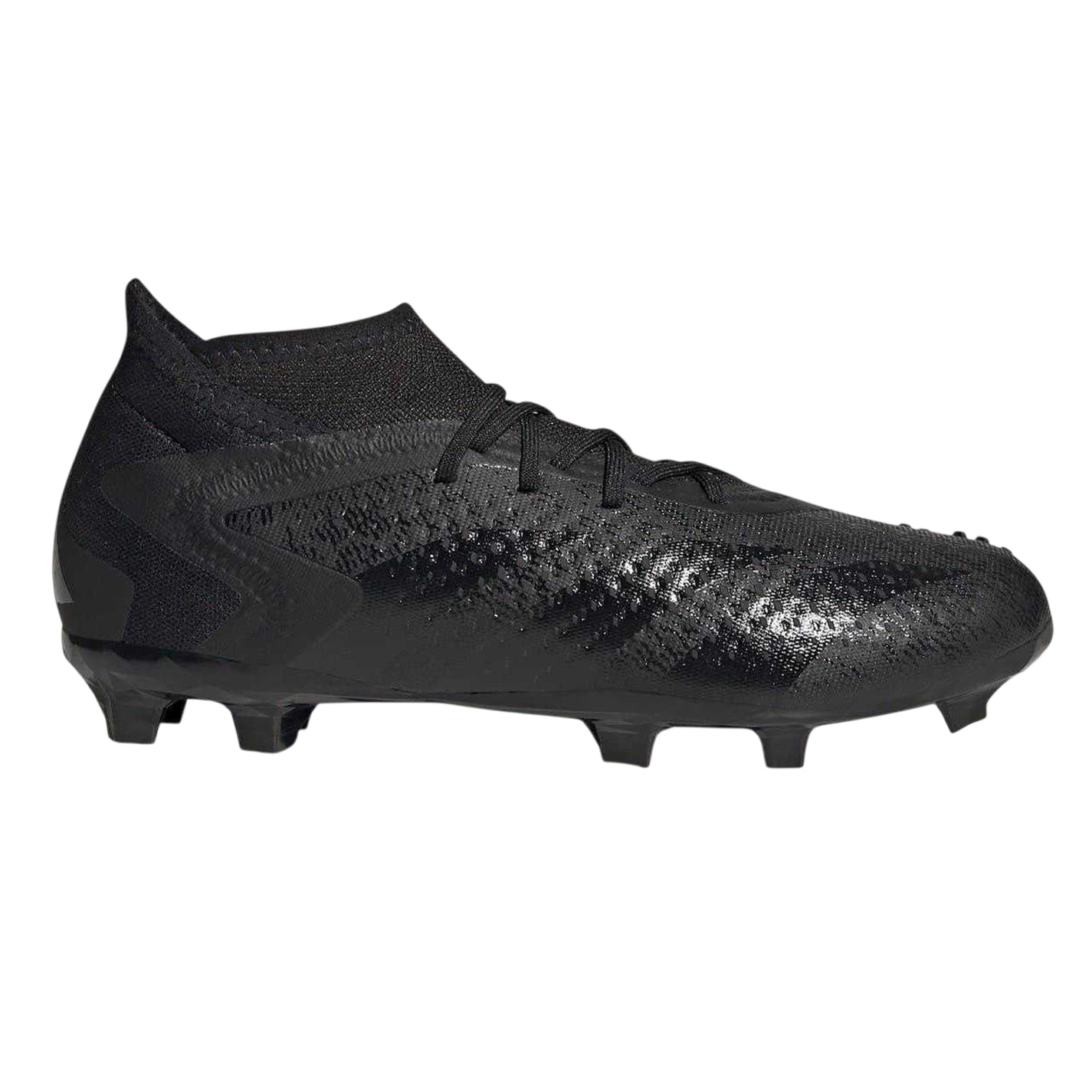 Black - Front - Adidas Childrens-Kids Predator Firm Ground Football Boots
