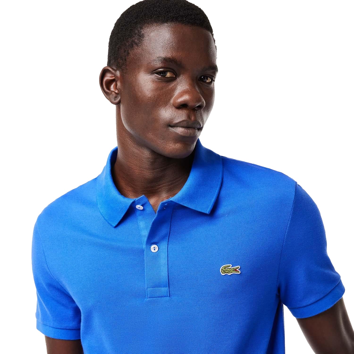 Blue - Side - Lacoste Mens Pique Slim Polo Shirt