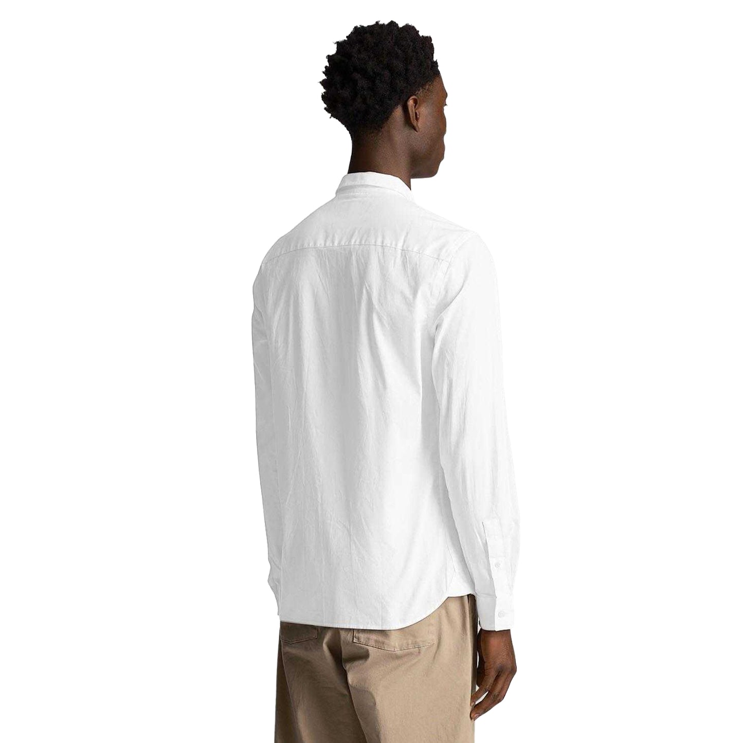 White - Back - Lyle & Scott Mens Poplin Button-Down Shirt