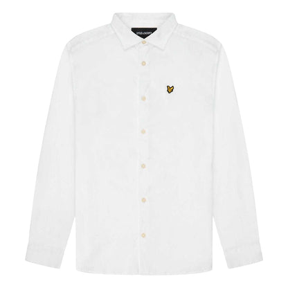White - Front - Lyle & Scott Mens Poplin Button-Down Shirt