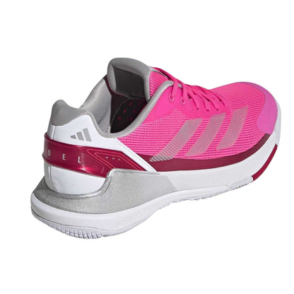 Pink-Silver - Back - Adidas Womens-Ladies Lightweight Tennis Padel Shoes