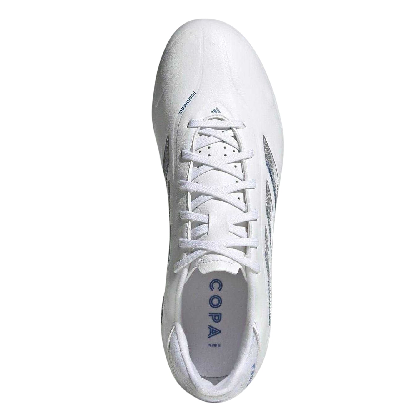 White - Side - Adidas Childrens-Kids Copa Pure 3 League Firm Ground Football Boots