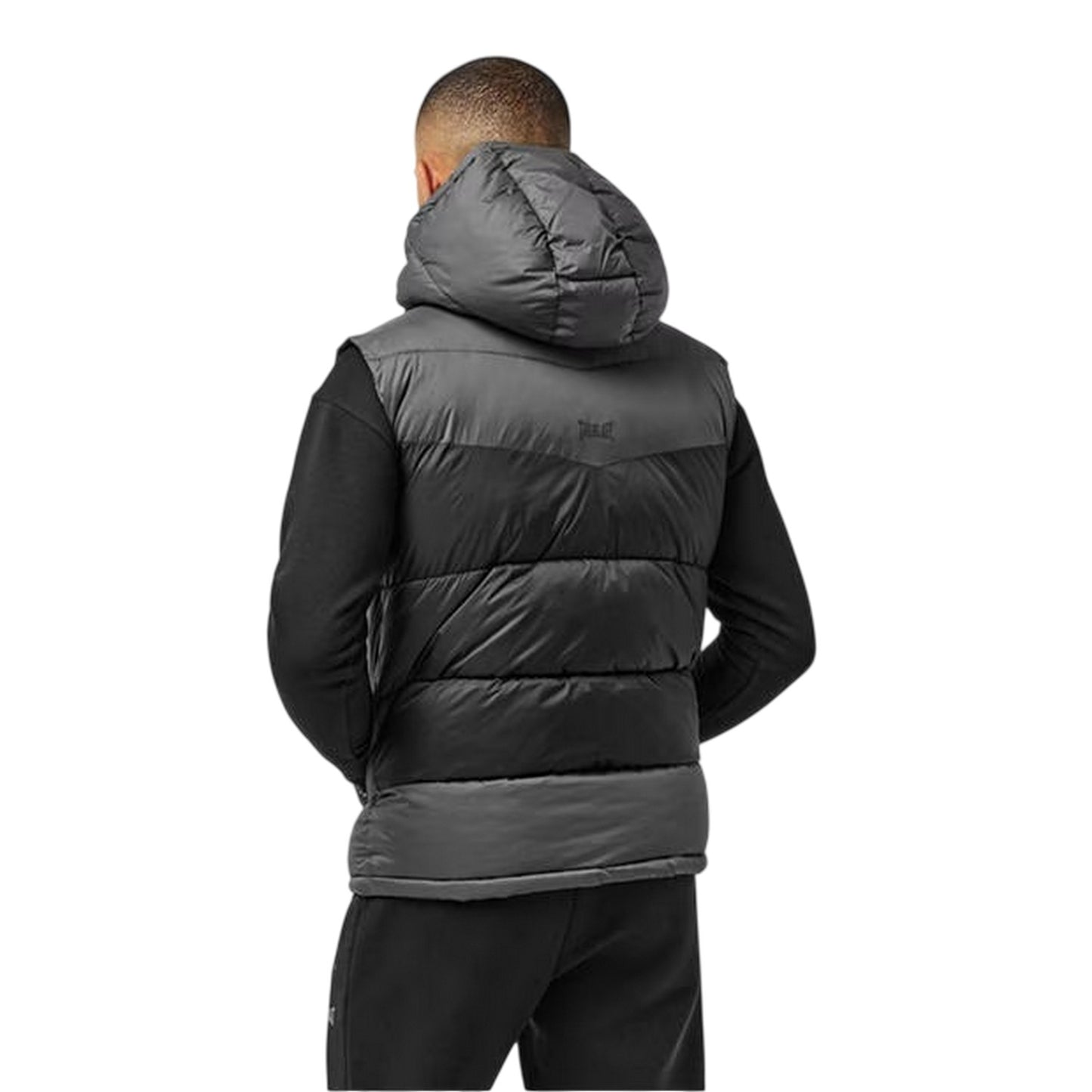 Black-Grey - Side - Everlast Mens Tech Colour Block Gilet
