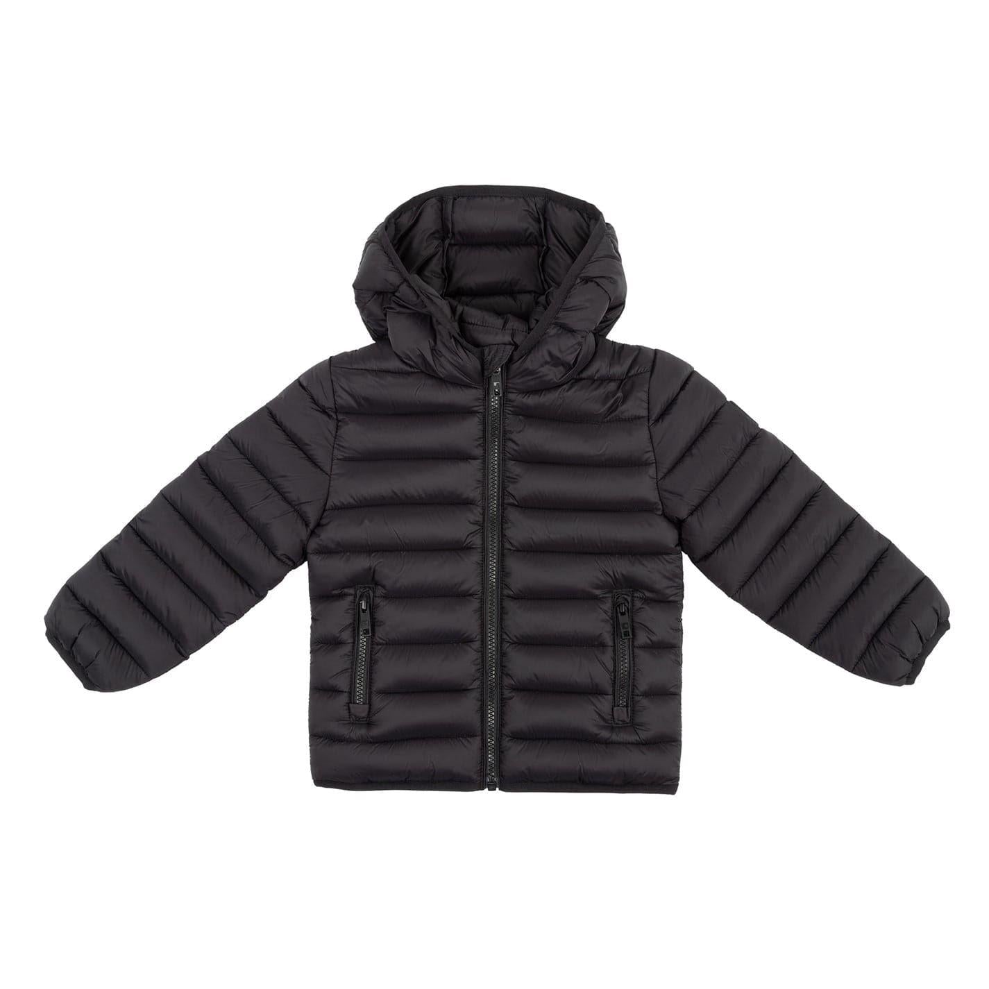 Black - Front - SoulCal Girls Bubble Hooded Puffer Jacket
