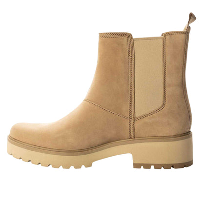 Taupe - Side - Timberland Womens-Ladies Cool Leather Block Heel Chelsea Boots