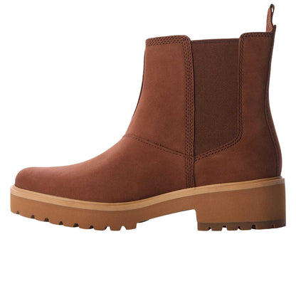 Brown - Side - Timberland Womens-Ladies Cool Leather Block Heel Chelsea Boots