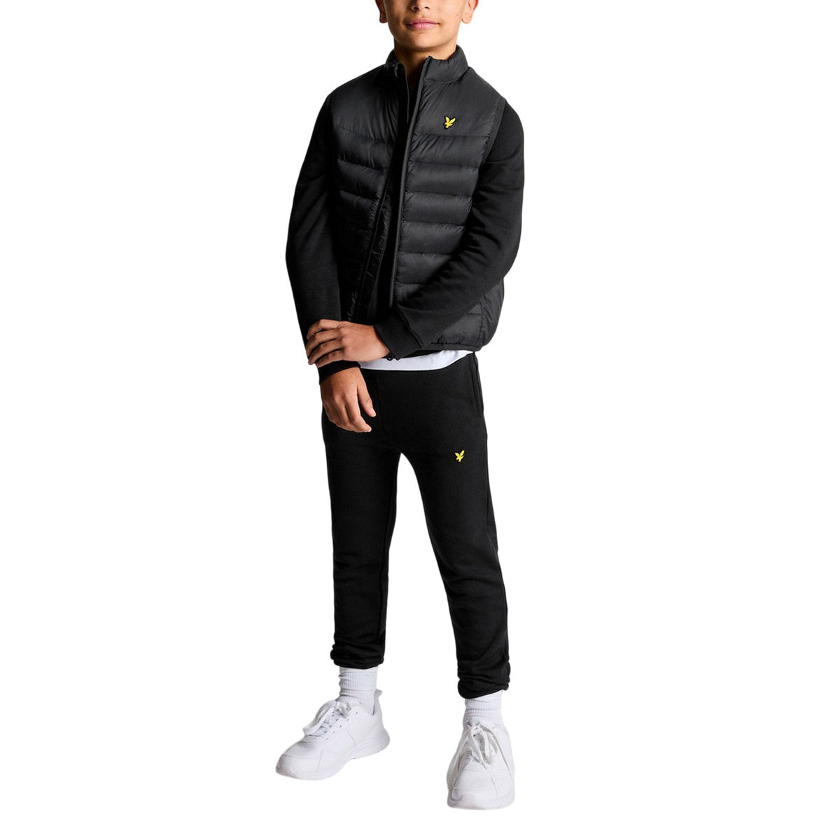 Brown - Pack Shot - Lyle & Scott Childrens-Kids Skinny Jogging Bottoms