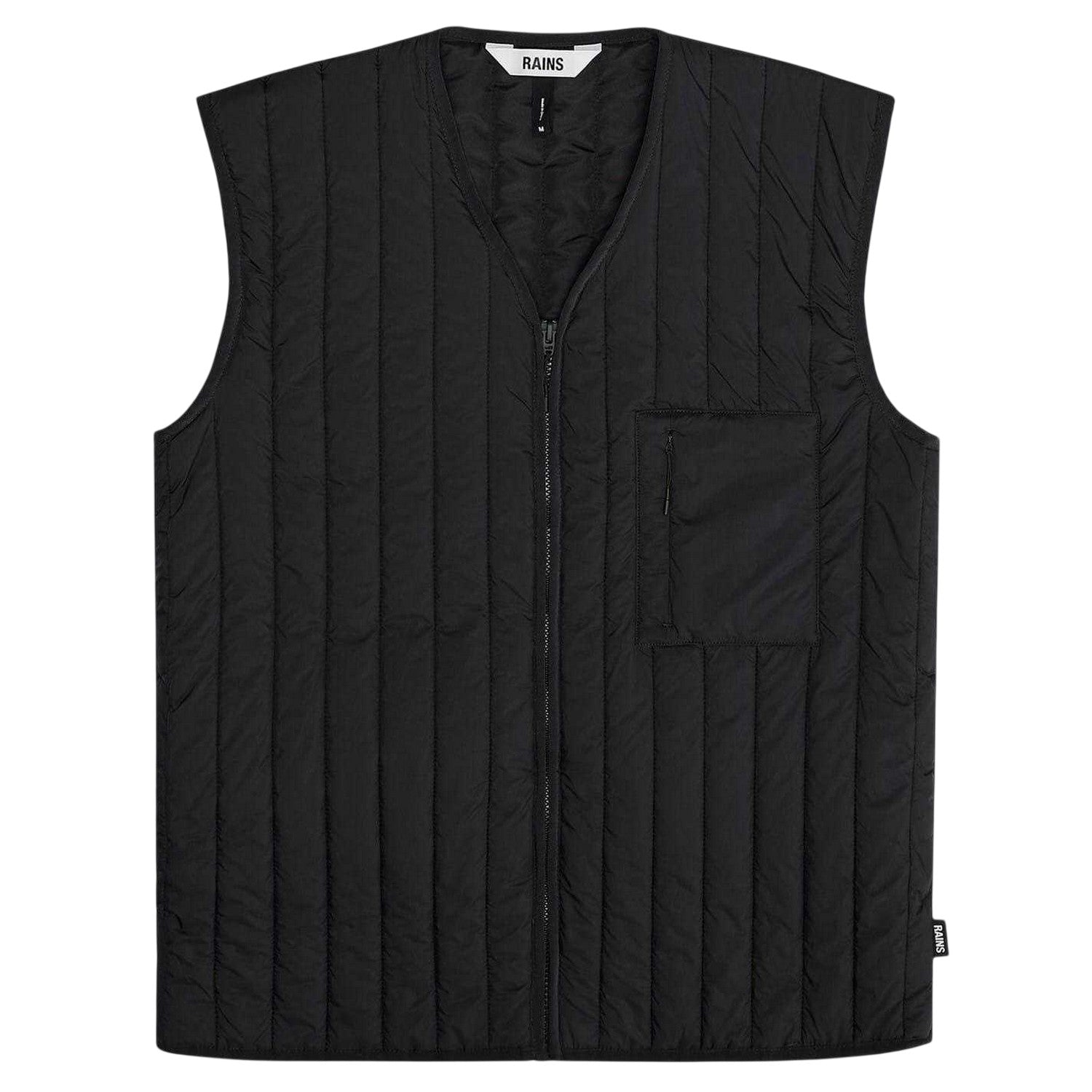 Black - Front - Rains Mens Banja Liner Quilted Gilet