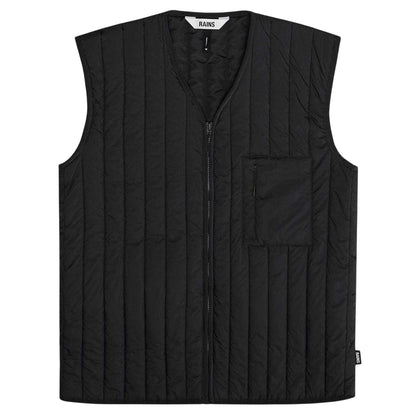 Black - Front - Rains Mens Banja Liner Quilted Gilet