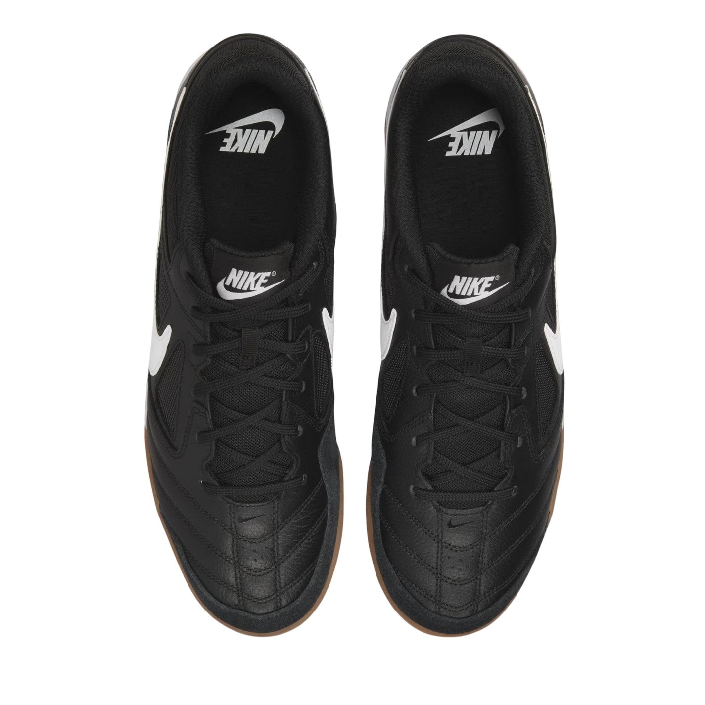 Black-White - Pack Shot - Nike Mens Gato Classic Leather Indoor Football Shoes