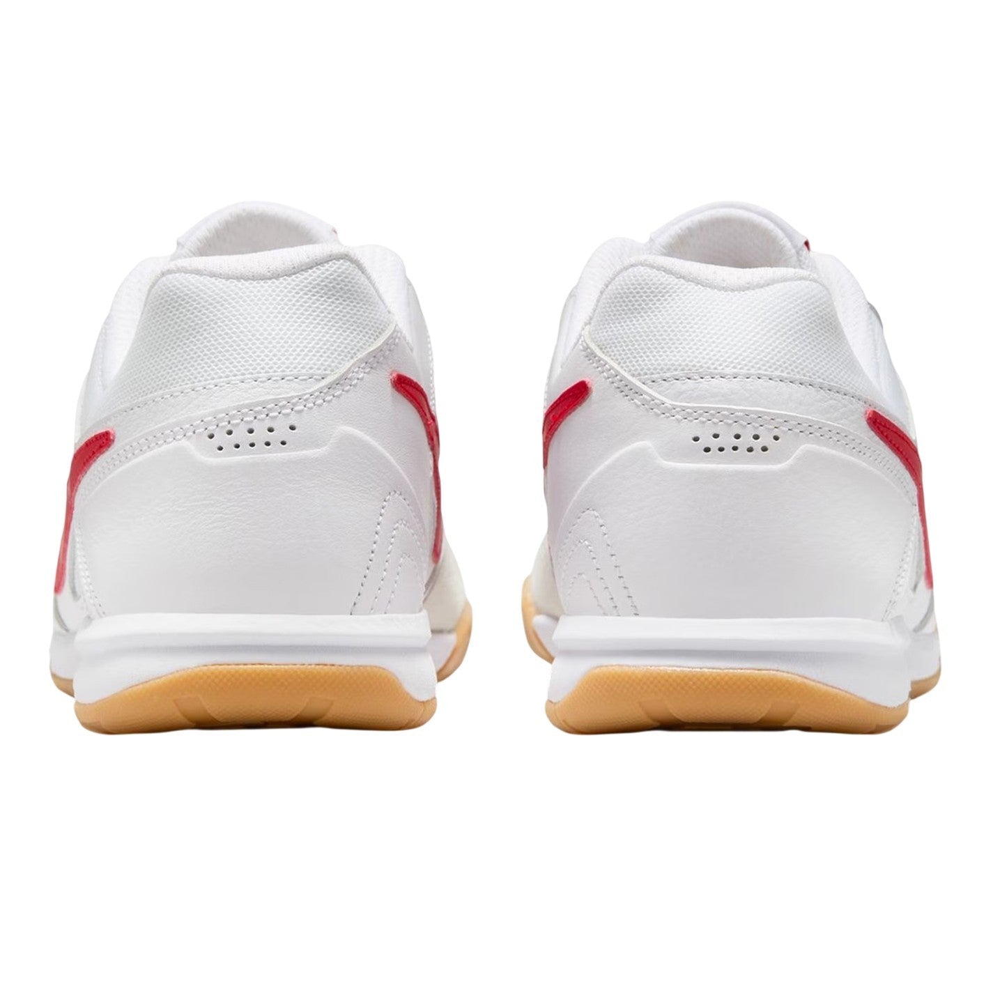 White-Red - Back - Nike Mens Gato Classic Leather Indoor Football Shoes