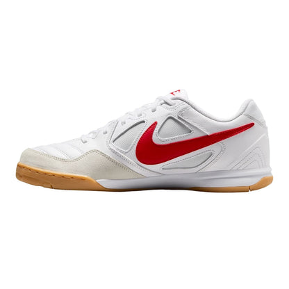 White-Red - Lifestyle - Nike Mens Gato Classic Leather Indoor Football Shoes
