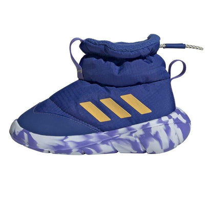 Blue-Spark - Side - Adidas Childrens-Kids Monofit Marble Snow Boots