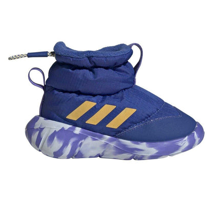 Blue-Spark - Front - Adidas Childrens-Kids Monofit Marble Snow Boots