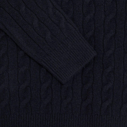 Navy - Lifestyle - Lyle & Scott Childrens-Kids Cable Knit Crew Neck Sweatshirt
