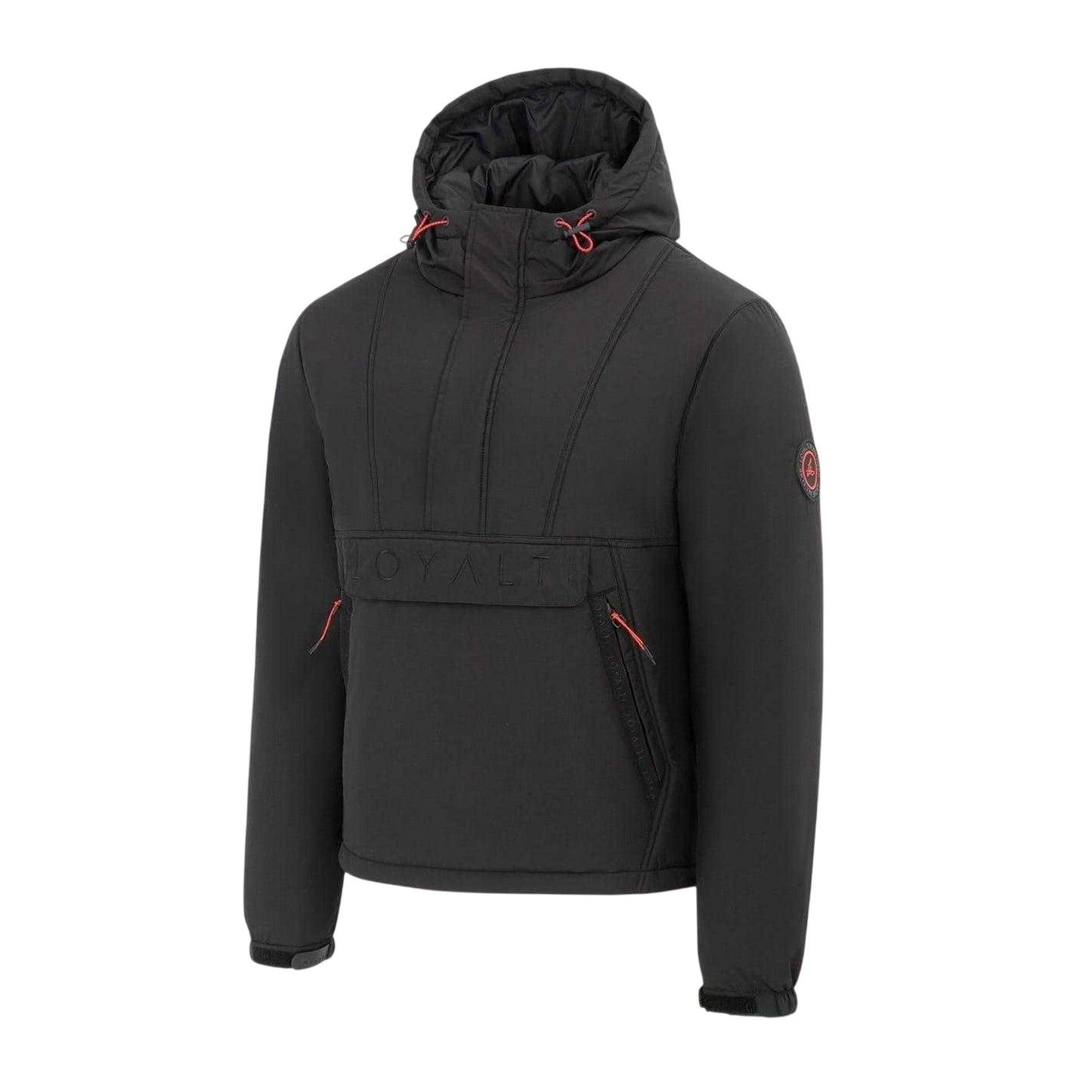 Black - Side - Loyalti Mens Vision Half Zip Bomber Jacket