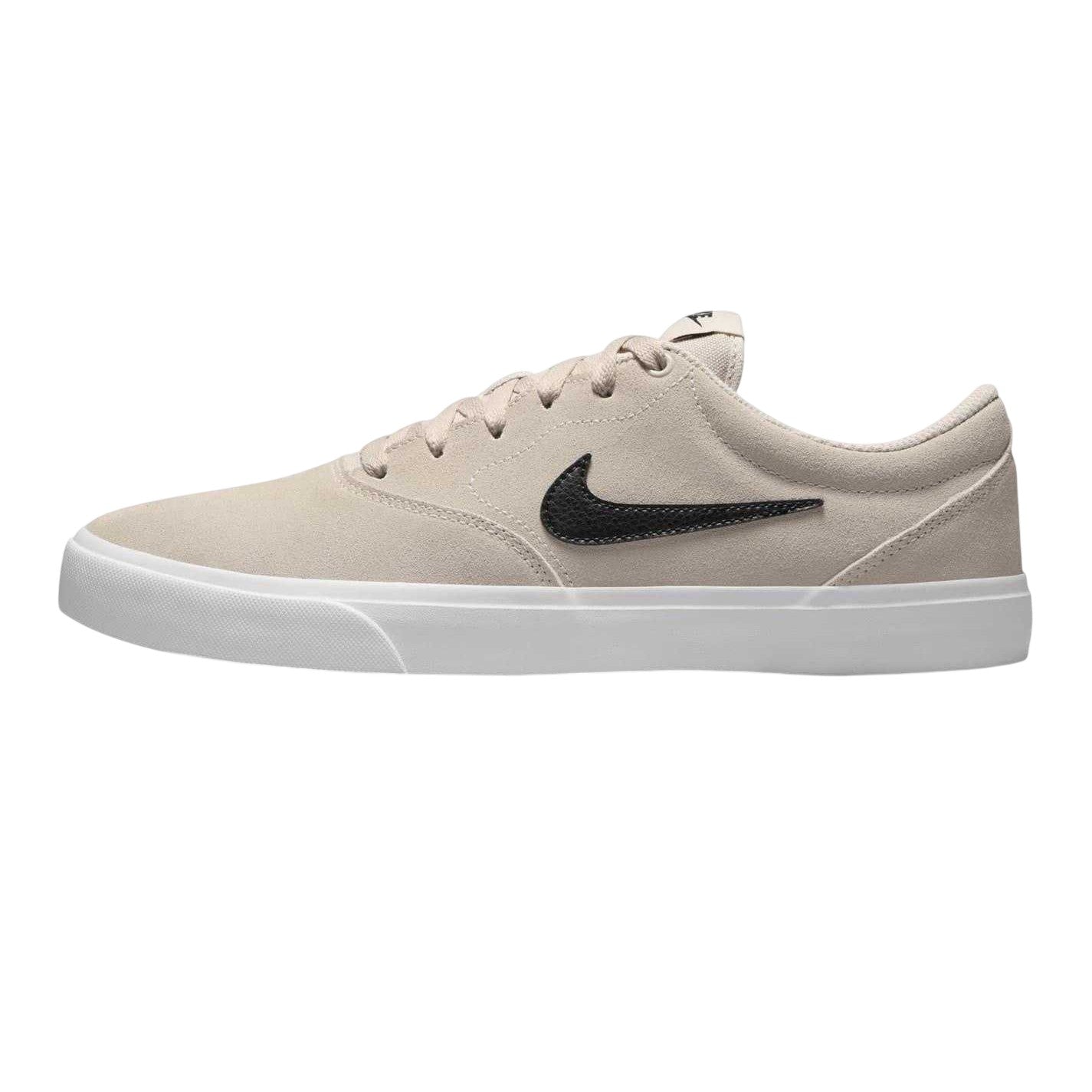 White-Black - Side - Nike Mens Charge Suede Low Cut Shoes