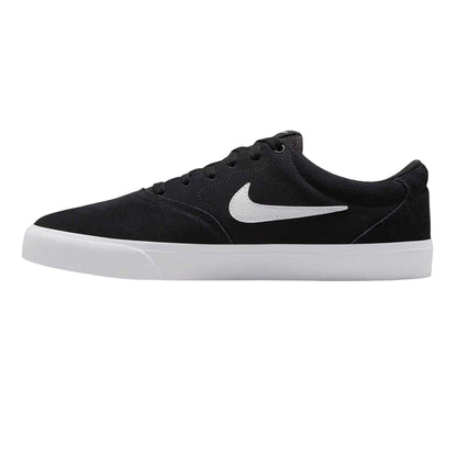 Black-White - Side - Nike Mens Charge Suede Low Cut Shoes