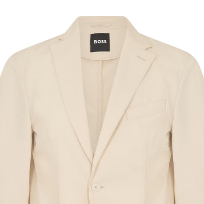 White - Side - Boss Mens Hanry Notch Neck Blazer