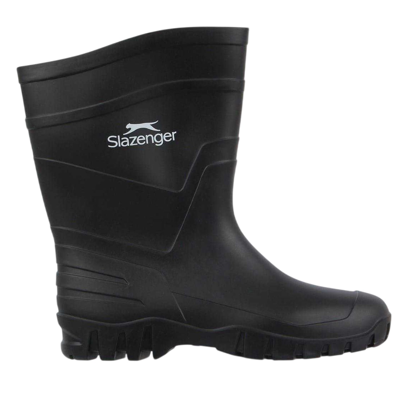 Black - Front - Slazenger Unisex Adult Toe Cap Wellington Boots