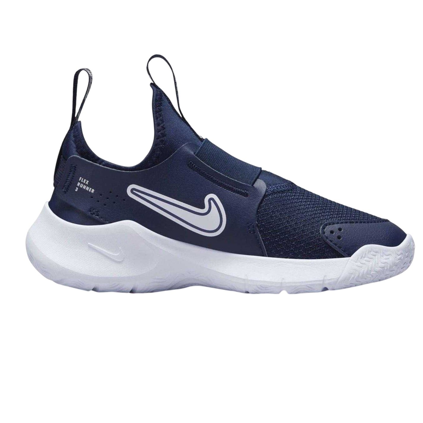 Navy-White - Front - Nike Childrens-Kids Flex Running Trainers