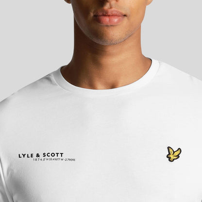 White - Lifestyle - Lyle & Scott Mens Co-Ordinate Print Long-Sleeved T-Shirt
