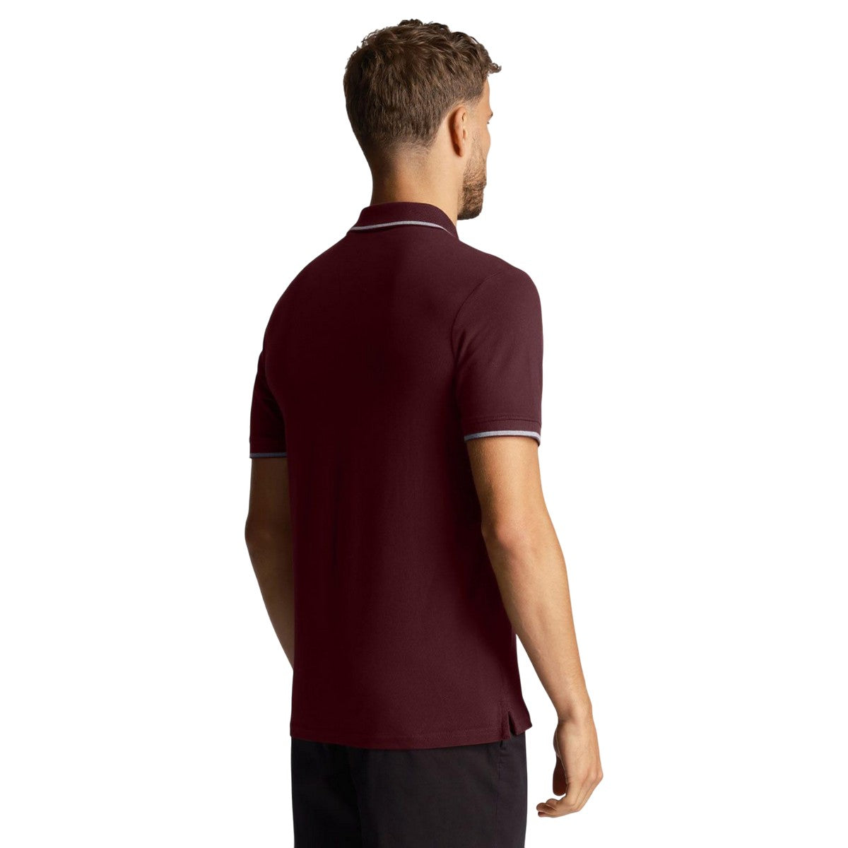 Burgundy - Back - Lyle & Scott Mens Coordinates Polo Shirt