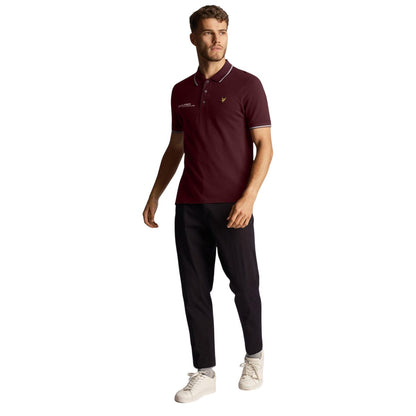 Burgundy - Pack Shot - Lyle & Scott Mens Coordinates Polo Shirt