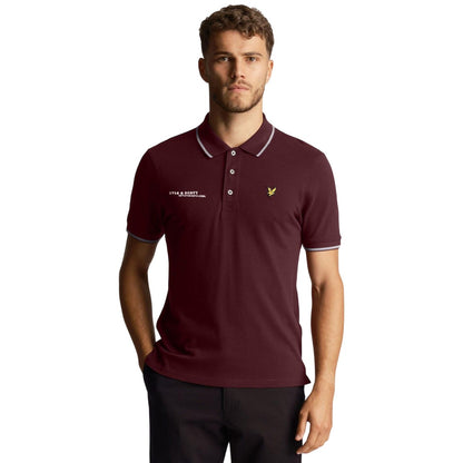 Burgundy - Lifestyle - Lyle & Scott Mens Coordinates Polo Shirt