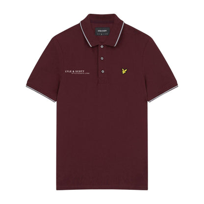 Burgundy - Front - Lyle & Scott Mens Coordinates Polo Shirt
