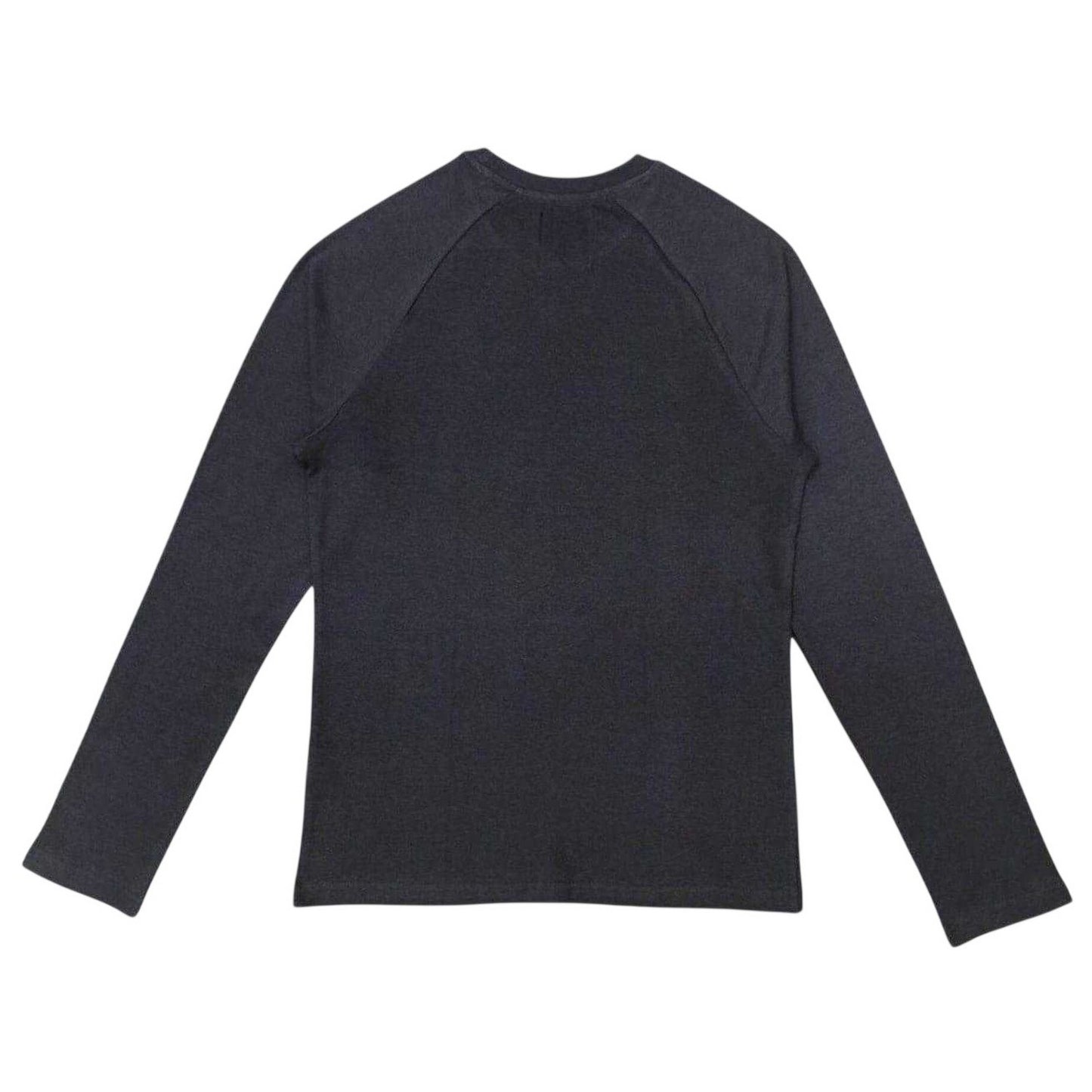 Charcoal - Side - Howick Mens Star Plain Crew Neck Long-Sleeved Long Pyjama Set