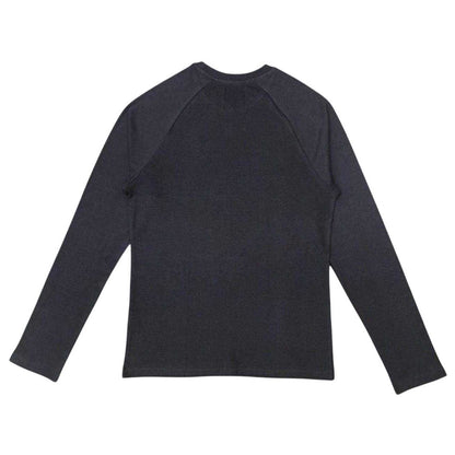 Charcoal - Side - Howick Mens Star Plain Crew Neck Long-Sleeved Long Pyjama Set