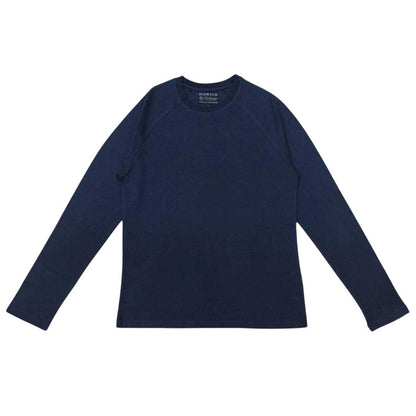 Navy - Back - Howick Mens Star Plain Crew Neck Long-Sleeved Long Pyjama Set