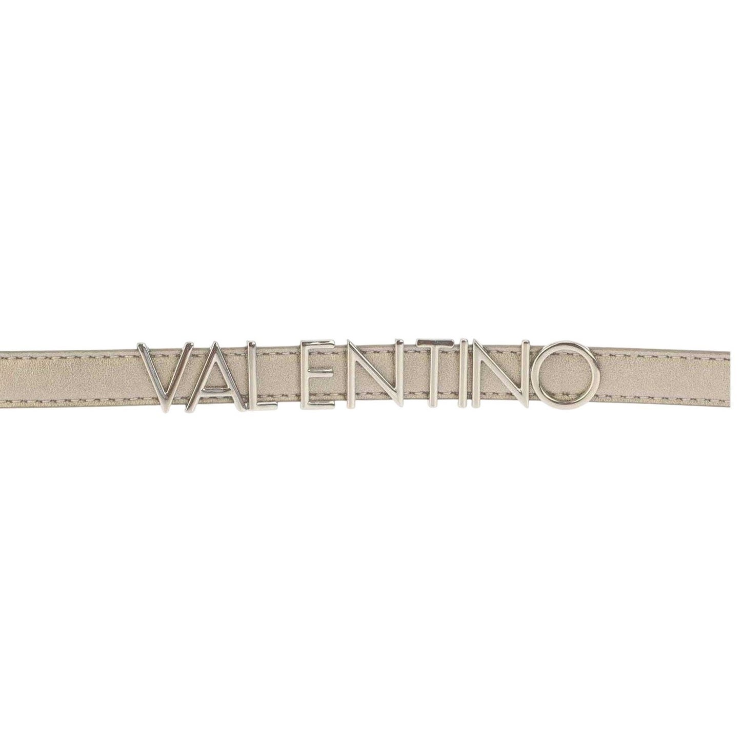 Silver - Back - Valentino Emma Faux Leather Winter Belt