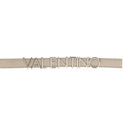 Silver - Back - Valentino Emma Faux Leather Winter Belt