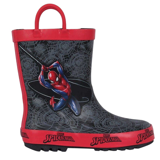 Red - Front - Spider-Man Childrens-Kids Wellington Boots