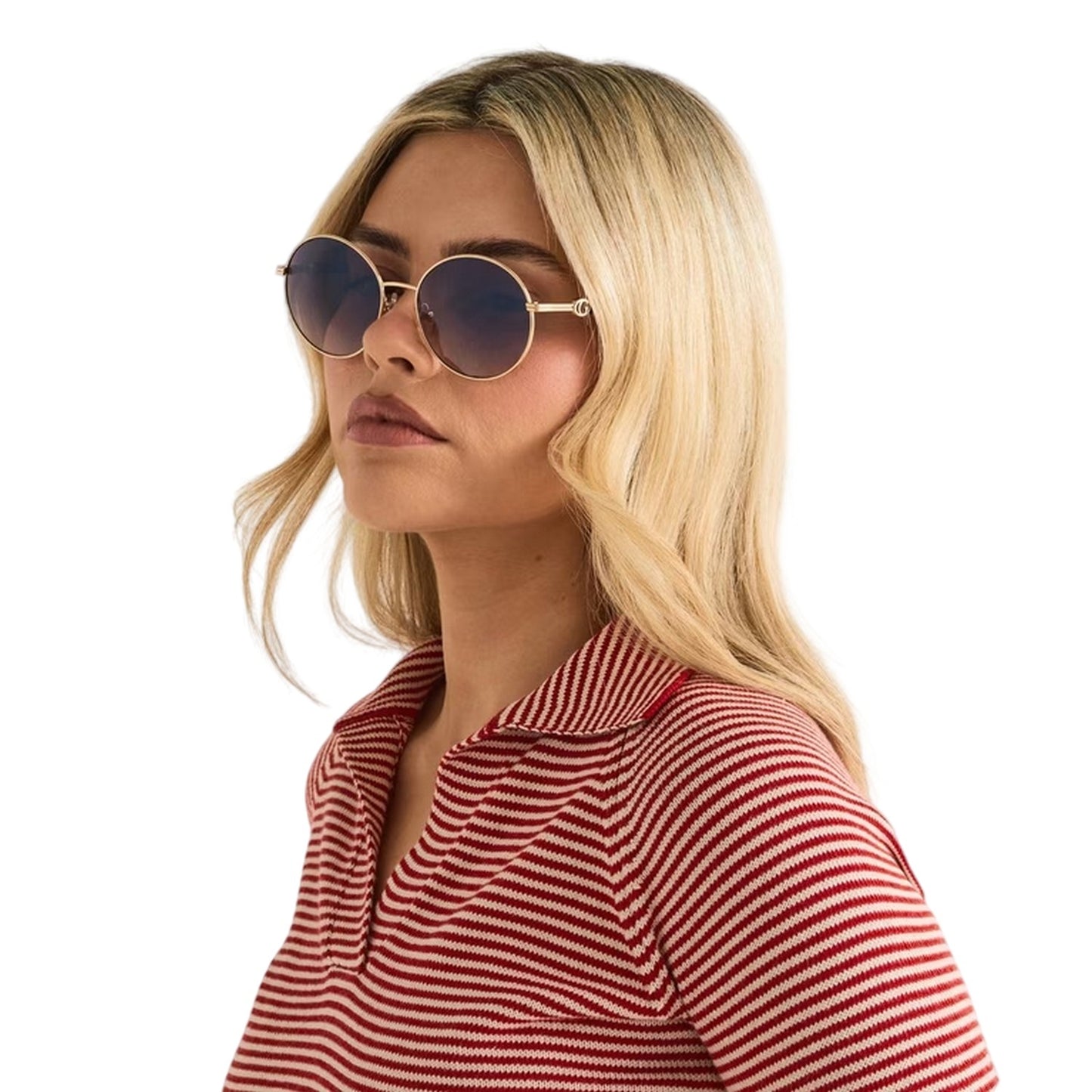 Gold - Side - Guess Womens-Ladies Sunglasses