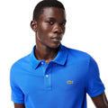 Blue - Side - Lacoste Mens Pique Slim Polo Shirt