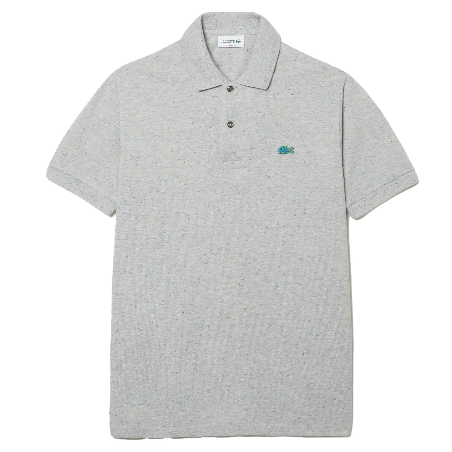 Grey - Front - Lacoste Unisex Adult Speckle Cotton Classic Polo Shirt