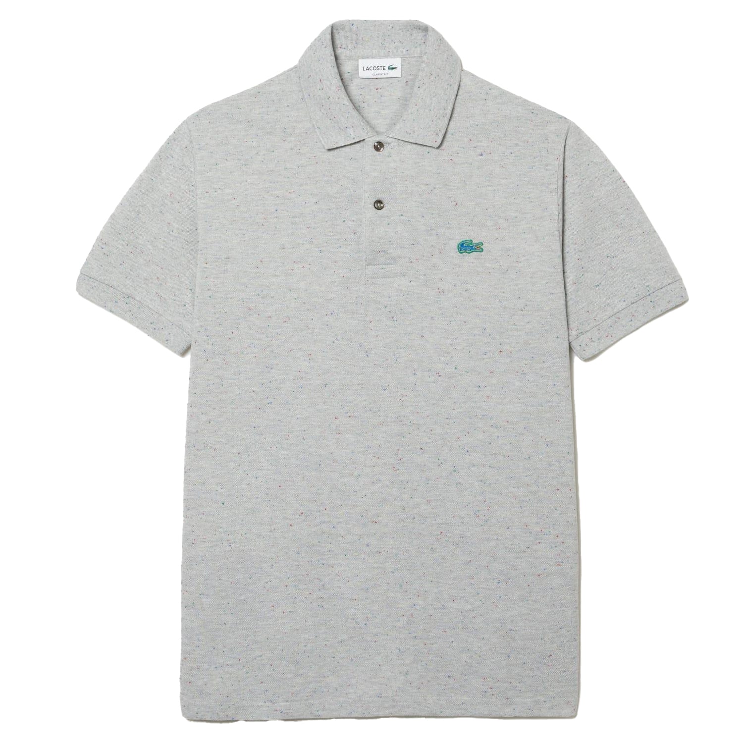 Grey - Front - Lacoste Unisex Adult Speckle Cotton Classic Polo Shirt